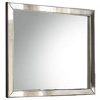 Platinum Wood Framed Mounted Dresser Mirror - 32-inch