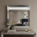 Platinum Wood Framed Mounted Dresser Mirror - 32-inch