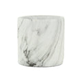 White and Gray Marbleized Ceramic Indoor Outdoor Round Pot Planter - 6-inch