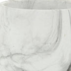 White and Gray Marbleized Ceramic Indoor Outdoor Round Pot Planter - 6-inch