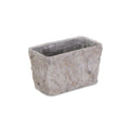 Gray Speckle Glaze Cement Indoor Outdoor Rectangular Pot Planter - 9-inch