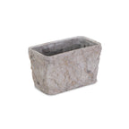 Gray Speckle Glaze Cement Indoor Outdoor Rectangular Pot Planter - 9-inch