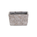 Gray Speckle Glaze Cement Indoor Outdoor Rectangular Pot Planter - 9-inch