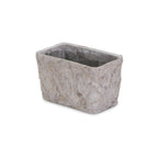 Gray Speckle Glaze Cement Indoor Outdoor Rectangular Pot Planter - 9-inch