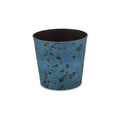Blue Recycled Plastic Indoor Outdoor Round Pot Planter - 11-inch