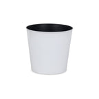 White Recycled Plastic Indoor Outdoor Round Pot Planter - 11-inch
