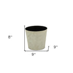 Gray Recycled Plastic Indoor Outdoor Round Pot Planter - 9-inch