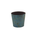 Blue Recycled Plastic Indoor Outdoor Round Pot Planter - 9-inch