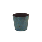 Blue Recycled Plastic Indoor Outdoor Round Pot Planter - 9-inch