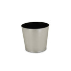 Silver Recycled Plastic Indoor Outdoor Round Pot Planter - 9-inch