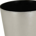 Silver Recycled Plastic Indoor Outdoor Round Pot Planter - 9-inch