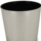 Silver Recycled Plastic Indoor Outdoor Round Pot Planter - 9-inch