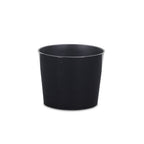 Black Recycled Plastic Indoor Outdoor Round Pot Planter - 7-inch