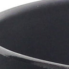 Black Recycled Plastic Indoor Outdoor Round Pot Planter - 7-inch