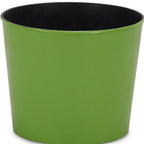Lime Green Recycled Plastic Indoor Outdoor Round Pot Planter - 7-inch