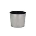 Silver Recycled Plastic Indoor Outdoor Round Pot Planter - 7-inch