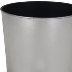 Silver Recycled Plastic Indoor Outdoor Round Pot Planter - 7-inch