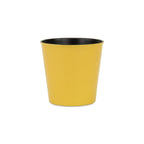 Yellow Recycled Plastic Indoor Outdoor Round Pot Planter - 7-inch