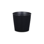 Black Recycled Plastic Indoor Outdoor Round Pot Planter - 7-inch