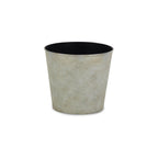 Silver Recycled Plastic Indoor Outdoor Round Pot Planter - 7-inch
