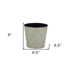 Silver Recycled Plastic Indoor Outdoor Round Pot Planter - 7-inch