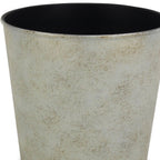 Silver Recycled Plastic Indoor Outdoor Round Pot Planter - 7-inch
