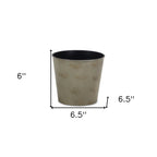 Gray Recycled Plastic Indoor Outdoor Round Pot Planter - 7-inch