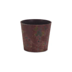 Red Recycled Plastic Indoor Outdoor Round Pot Planter - 7-inch