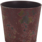 Red Recycled Plastic Indoor Outdoor Round Pot Planter - 7-inch