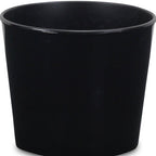 Black Recycled Plastic Indoor Outdoor Round Pot Planter - 6-inch