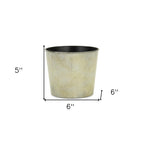 Gray Recycled Plastic Indoor Outdoor Round Pot Planter - 6-inch