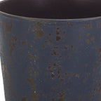 Blue Recycled Plastic Indoor Outdoor Round Pot Planter - 6-inch