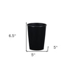 Black Recycled Plastic Indoor Outdoor Round Pot Planter - 5-inch