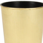 Gold Recycled Plastic Indoor Outdoor Round Pot Planter - 5-inch