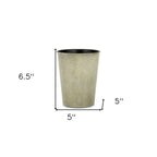 Gray Recycled Plastic Indoor Outdoor Round Pot Planter - 5-inch