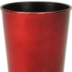 Red Recycled Plastic Indoor Outdoor Round Pot Planter - 5-inch