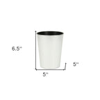 Silver Recycled Plastic Indoor Outdoor Round Pot Planter - 5-inch