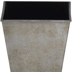 Gray Recycled Plastic Indoor Outdoor Square Pot Planter - 5-inch