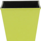 Lime Green Recycled Plastic Indoor Outdoor Square Pot Planter - 5-inch