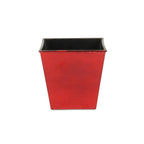 Red Recycled Plastic Indoor Outdoor Square Pot Planter - 5-inch