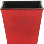 Red Recycled Plastic Indoor Outdoor Square Pot Planter - 5-inch