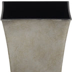 Gray Recycled Plastic Indoor Outdoor Square Pot Planter - 7-inch