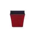 Red Recycled Plastic Indoor Outdoor Square Pot Planter - 7-inch