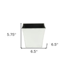 Silver Recycled Plastic Indoor Outdoor Square Pot Planter - 7-inch