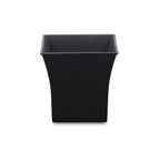 Black Recycled Plastic Indoor Outdoor Square Pot Planter - 7-inch