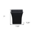 Black Recycled Plastic Indoor Outdoor Square Pot Planter - 7-inch