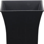 Black Recycled Plastic Indoor Outdoor Square Pot Planter - 7-inch