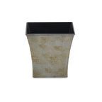 Gray Recycled Plastic Indoor Outdoor Square Pot Planter - 7-inch