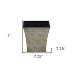 Gray Recycled Plastic Indoor Outdoor Square Pot Planter - 7-inch