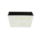 Cream Recycled Plastic Indoor Outdoor Rectangular Planter Box - 8-inch